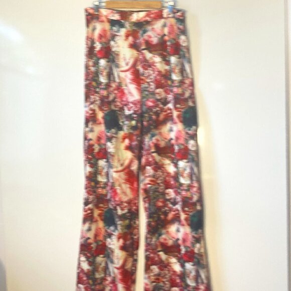 Pretty Little Thing SZ 10 Silky romantic floral 2pc loungewear set comfy loose - Picture 4 of 9